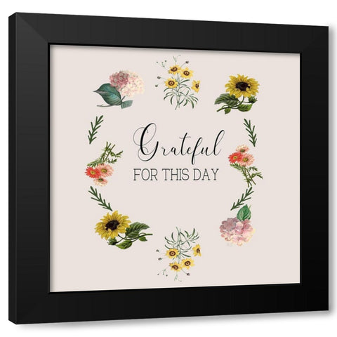 Grateful Black Modern Wood Framed Art Print with Double Matting by Jill, Susan