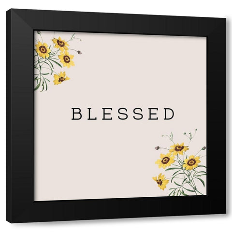 Blessed Black Modern Wood Framed Art Print with Double Matting by Jill, Susan