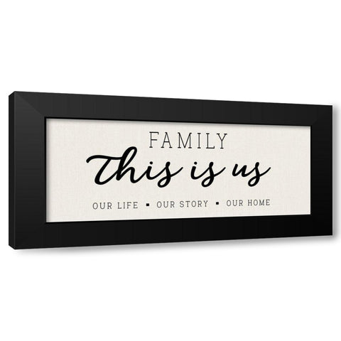 Our Life Our Story Our Home Black Modern Wood Framed Art Print with Double Matting by CAD Designs