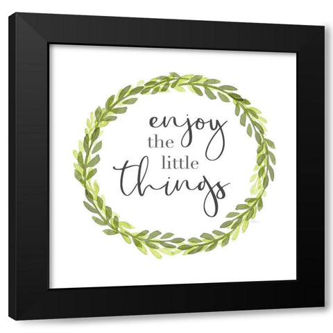 Little Things Black Modern Wood Framed Art Print with Double Matting by Carpentieri, Natalie