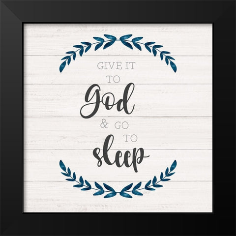 Go to Sleep Black Modern Wood Framed Art Print by Carpentieri, Natalie