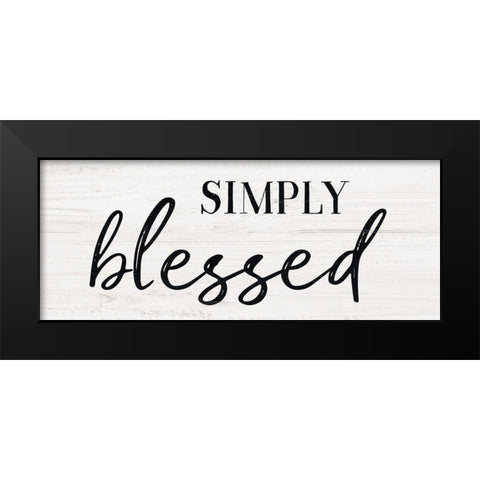 Simply Black Modern Wood Framed Art Print by Carpentieri, Natalie