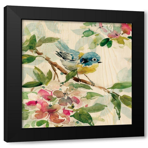 Spring Birds I Black Modern Wood Framed Art Print by Robinson, Carol