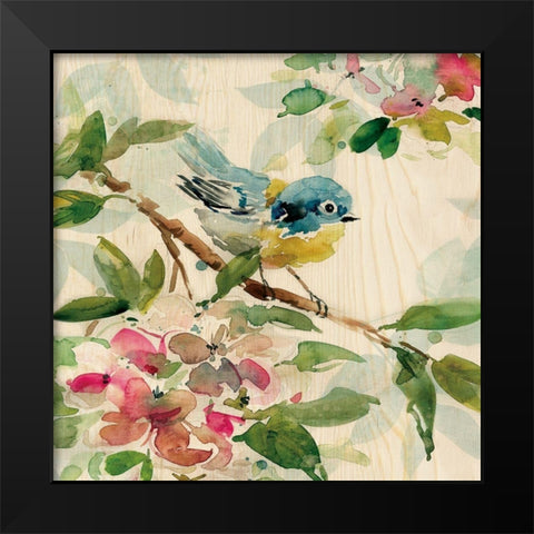 Spring Birds I Black Modern Wood Framed Art Print by Robinson, Carol