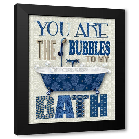 Bubble Bath Black Modern Wood Framed Art Print by Knutsen, Conrad