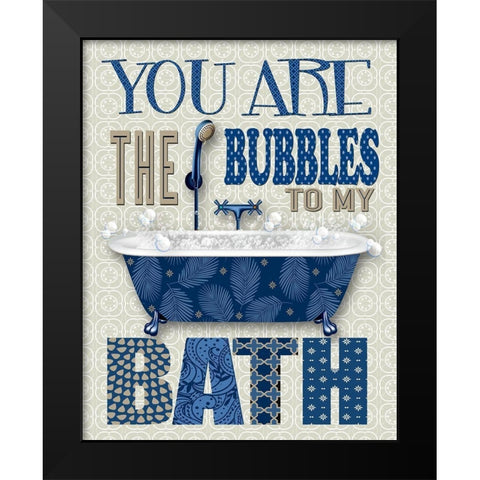 Bubble Bath Black Modern Wood Framed Art Print by Knutsen, Conrad