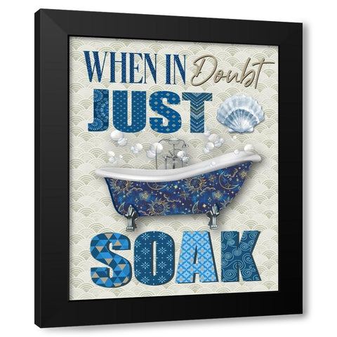 Just Soak Black Modern Wood Framed Art Print with Double Matting by Knutsen, Conrad