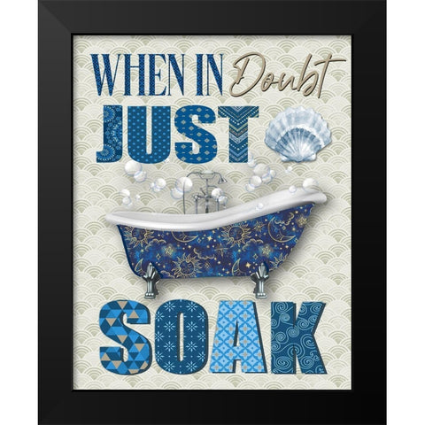 Just Soak Black Modern Wood Framed Art Print by Knutsen, Conrad