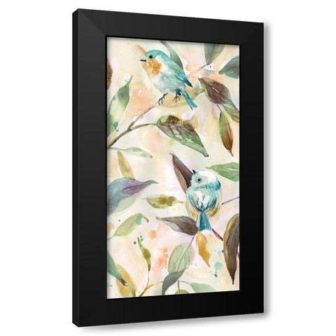 Bird Sanctuary Black Modern Wood Framed Art Print by Robinson, Carol
