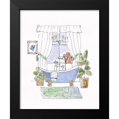 Sketchy Bath III Black Modern Wood Framed Art Print by Swatland, Sally