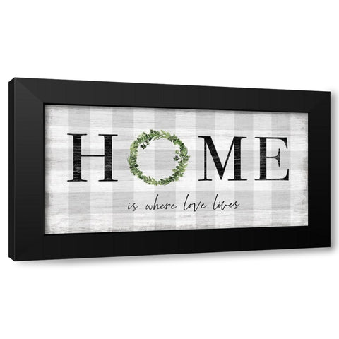 Where Love Lives Black Modern Wood Framed Art Print by Carpentieri, Natalie