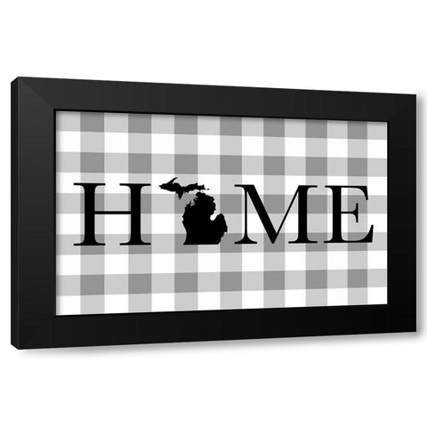 Michigan Home Black Modern Wood Framed Art Print with Double Matting by Designs, CAD