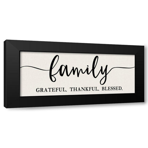 Family Grateful Black Modern Wood Framed Art Print by Carpentieri, Natalie
