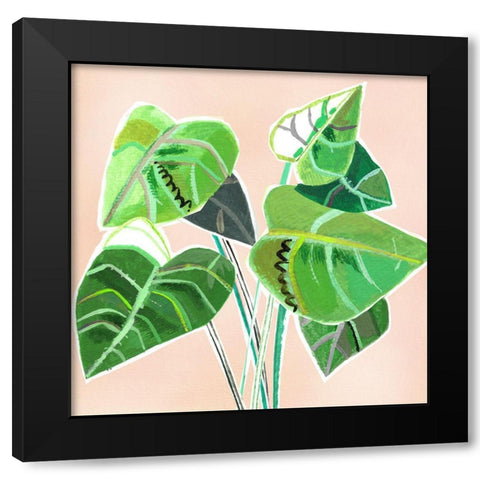 Abstract Elephant Ear Black Modern Wood Framed Art Print by Pope, Katherine and Elizabeth