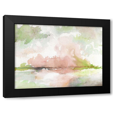 Morning Surprise Black Modern Wood Framed Art Print with Double Matting by Nan