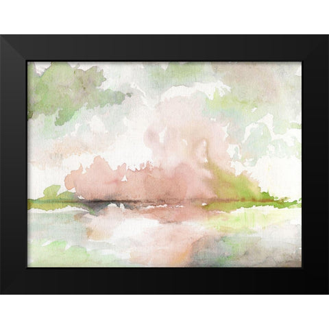 Morning Surprise Black Modern Wood Framed Art Print by Nan