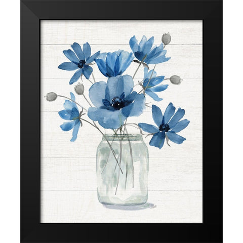 Wildflower Bouquet I Black Modern Wood Framed Art Print by Nan