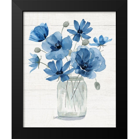 Wildflower Bouquet II Black Modern Wood Framed Art Print by Nan