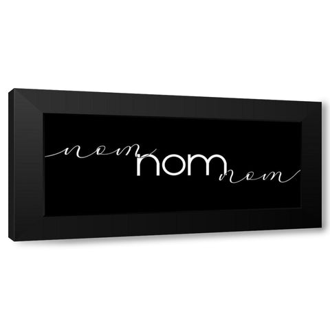 Nom Nom Nom Black Modern Wood Framed Art Print with Double Matting by Designs, CAD