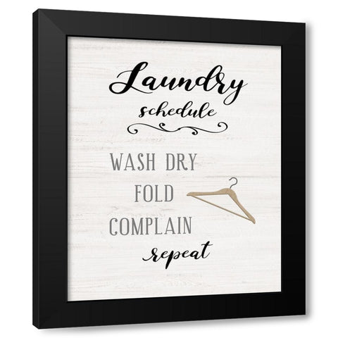 Laundry Complain Black Modern Wood Framed Art Print by Carpentieri, Natalie