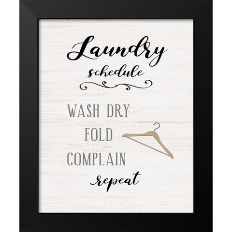 Laundry Complain Black Modern Wood Framed Art Print by Carpentieri, Natalie
