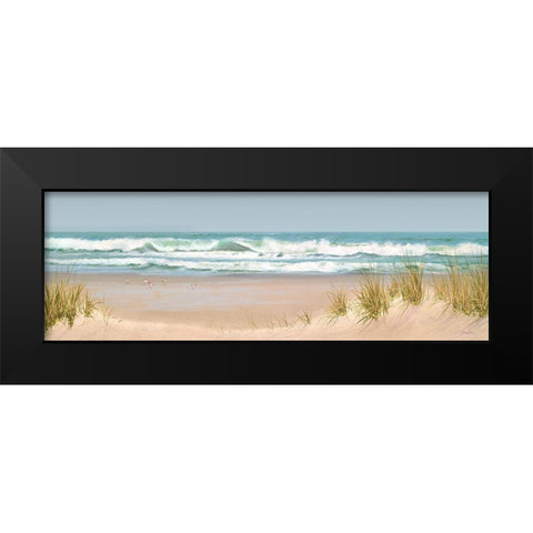 Jewelled Surf Black Modern Wood Framed Art Print by Seslar, Lin