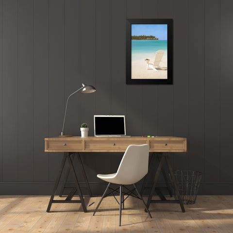Beachfront Property Black Modern Wood Framed Art Print by Seslar, Lin