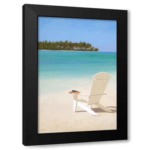 Beachfront Property Black Modern Wood Framed Art Print with Double Matting by Seslar, Lin