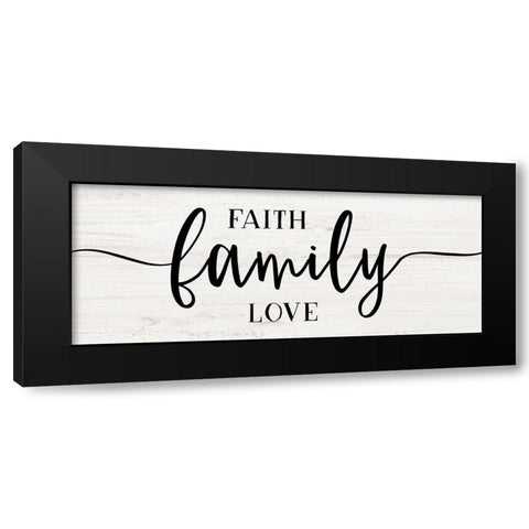 Faith Family Black Modern Wood Framed Art Print with Double Matting by Carpentieri, Natalie