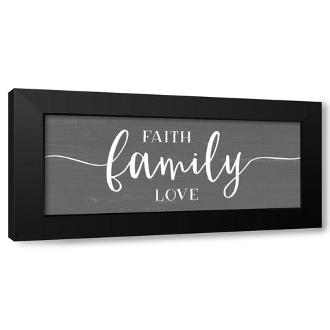 Family Grey Black Modern Wood Framed Art Print with Double Matting by Carpentieri, Natalie