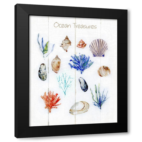 Ocean Treasures Black Modern Wood Framed Art Print by Swatland, Sally