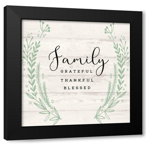 Family Black Modern Wood Framed Art Print with Double Matting by Jill, Susan