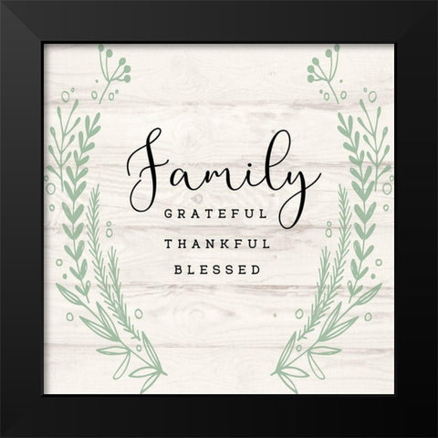 Family Black Modern Wood Framed Art Print by Jill, Susan