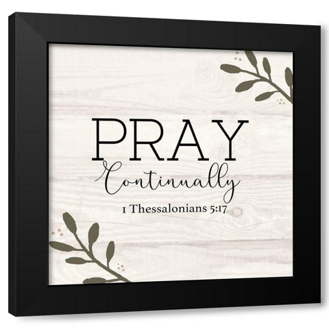 Pray Black Modern Wood Framed Art Print by Jill, Susan