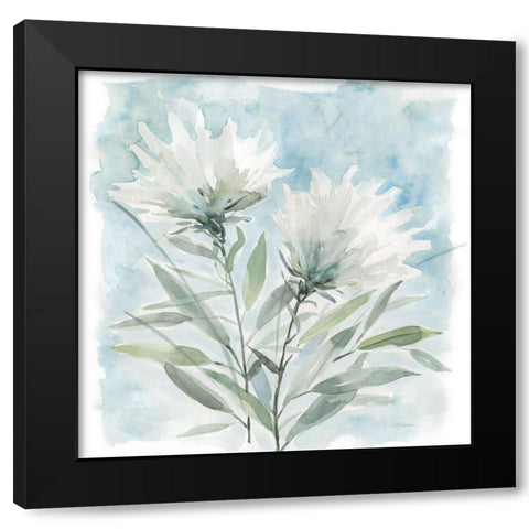 Wild Thistle Bloom I Black Modern Wood Framed Art Print with Double Matting by Robinson, Carol