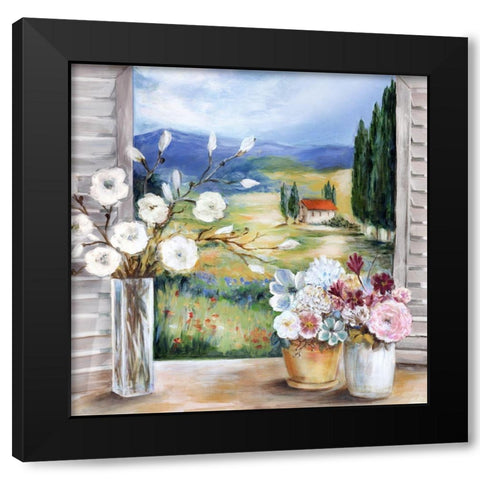 Afternoon in Tuscany Black Modern Wood Framed Art Print by Dunlap, Marilyn