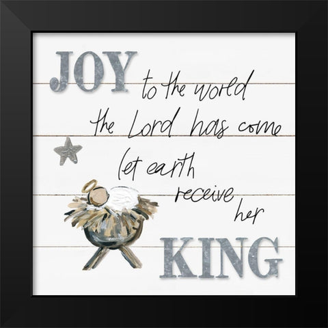 The Lord Has Come Black Modern Wood Framed Art Print by Robinson, Carol