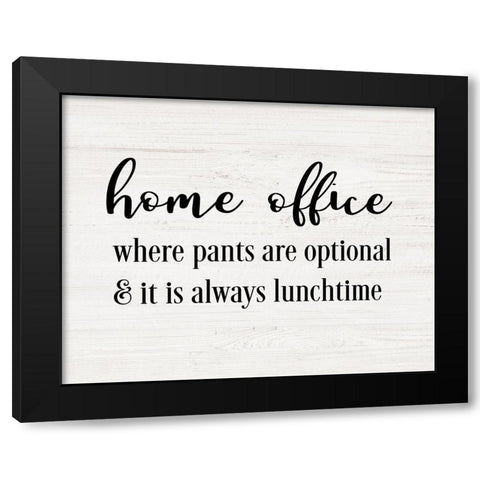 Pants Optional Black Modern Wood Framed Art Print with Double Matting by CAD Designs