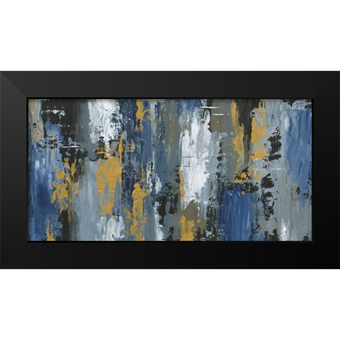 Abstract Play Black Modern Wood Framed Art Print by Nan