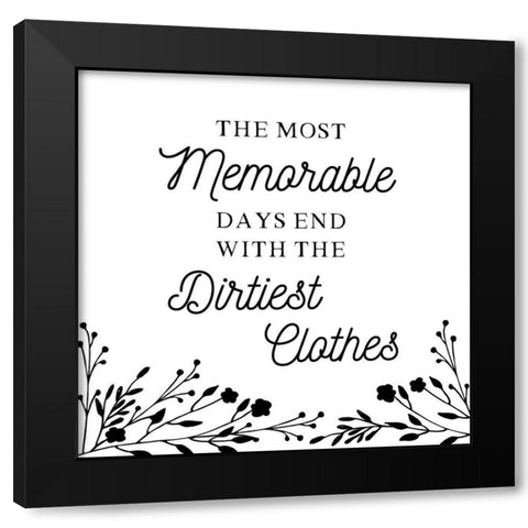 Memorable Days Black Modern Wood Framed Art Print by Murray, Amanda