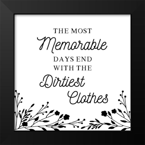 Memorable Days Black Modern Wood Framed Art Print by Murray, Amanda