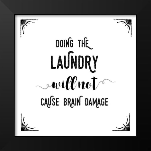 Doing the Laundry Black Modern Wood Framed Art Print by Murray, Amanda