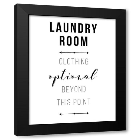 Laundry Room Black Modern Wood Framed Art Print with Double Matting by Murray, Amanda