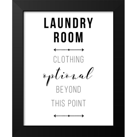 Laundry Room Black Modern Wood Framed Art Print by Murray, Amanda