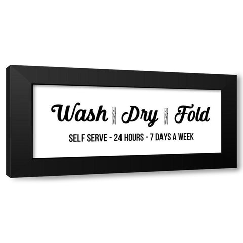 Wash Dry Fold Black Modern Wood Framed Art Print with Double Matting by Jill, Susan