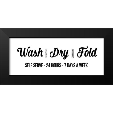 Wash Dry Fold Black Modern Wood Framed Art Print by Jill, Susan