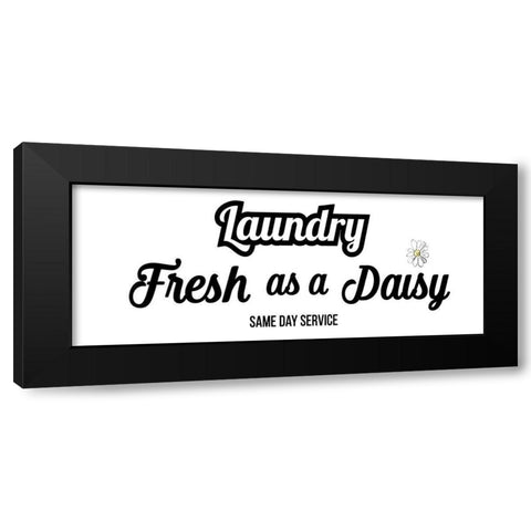 Daisy Laundry Black Modern Wood Framed Art Print by Jill, Susan