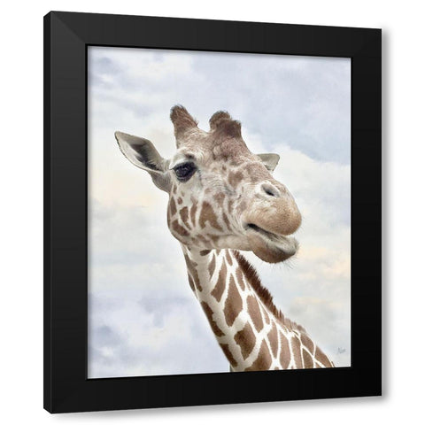 Smiley Black Modern Wood Framed Art Print with Double Matting by Nan