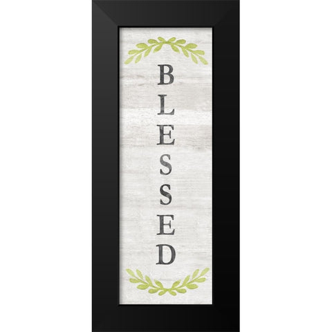 Blessed Black Modern Wood Framed Art Print by Carpentieri, Natalie