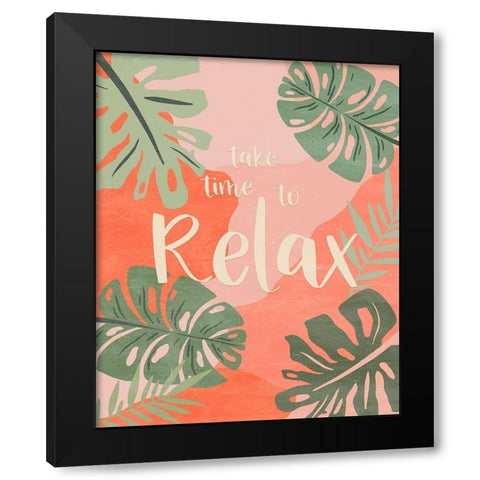 Take Time Black Modern Wood Framed Art Print by Carpentieri, Natalie